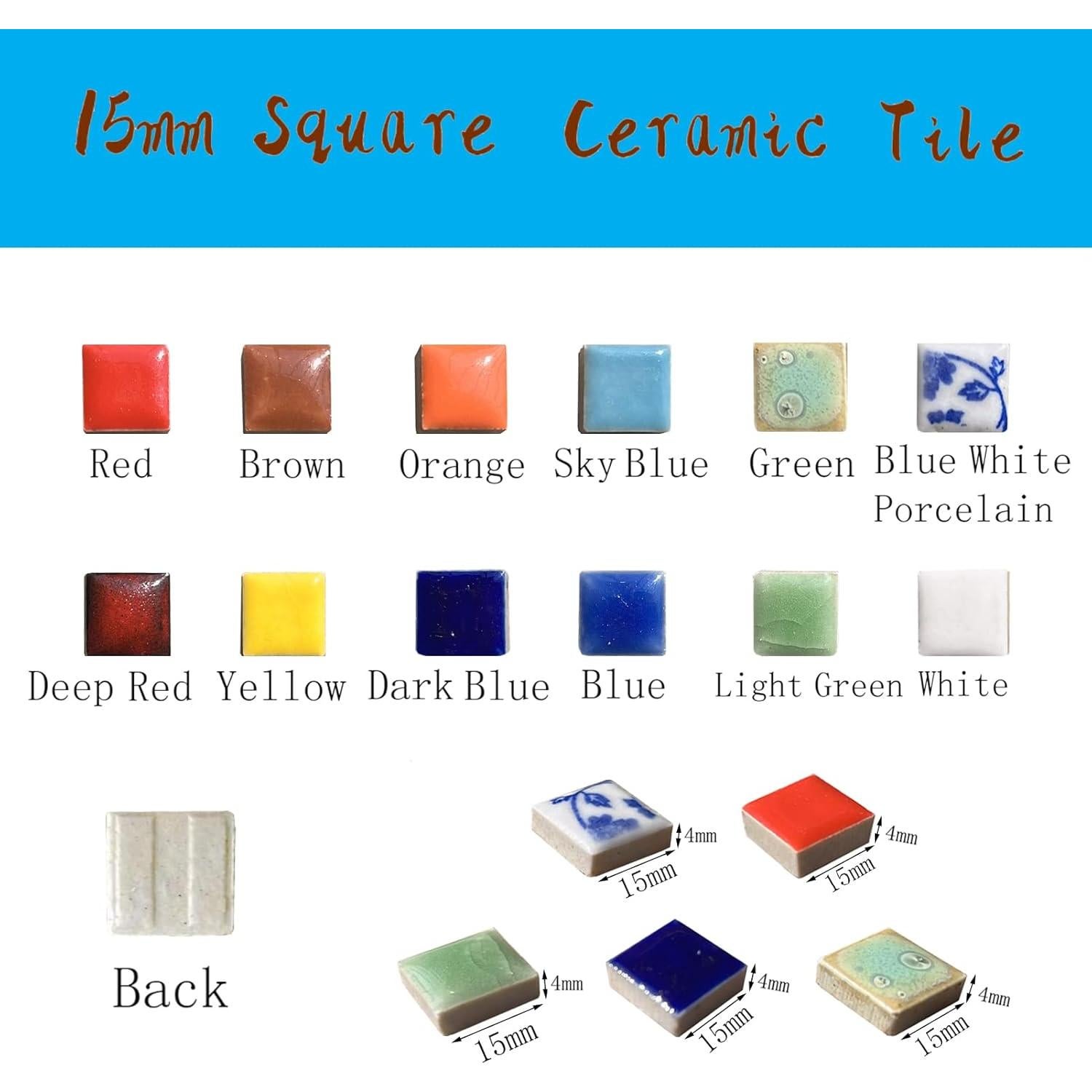 Azulejos Cerámicos Cuadrados Smayt Yi 200g Verde 15mm