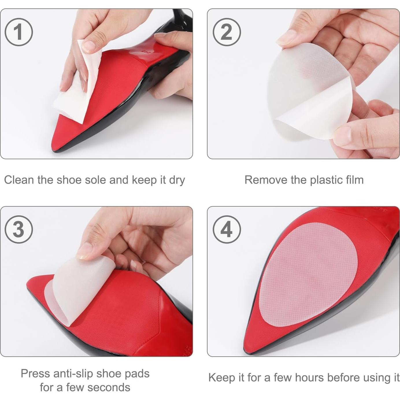 Almohadillas antideslizantes para zapatos Huapin - 4 pares, 8 piezas