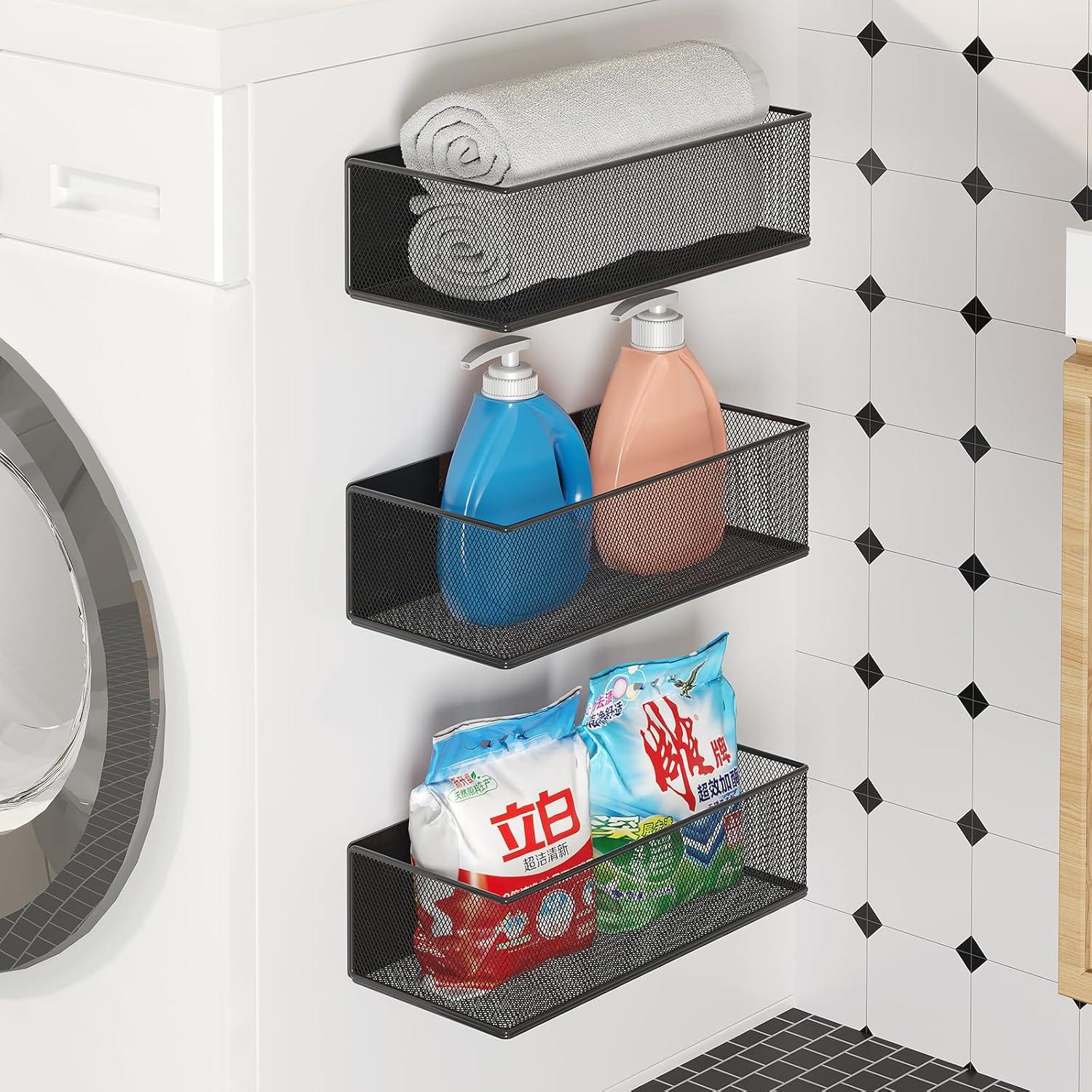 Estante Magnético WOCHUANGSI para Lavadora 27x12x7.7cm Negro