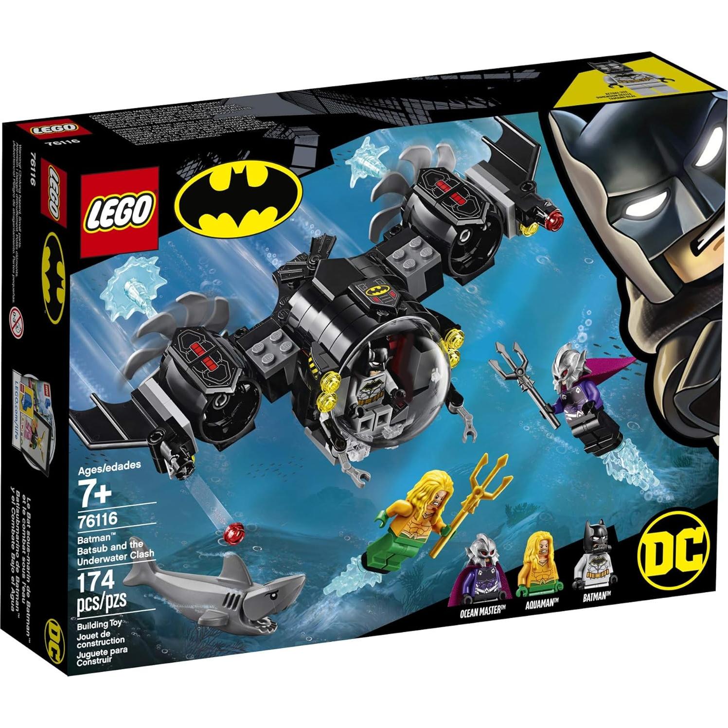 LEGO DC Batman Batsub y Choque Submarino 76116 - 174 Piezas