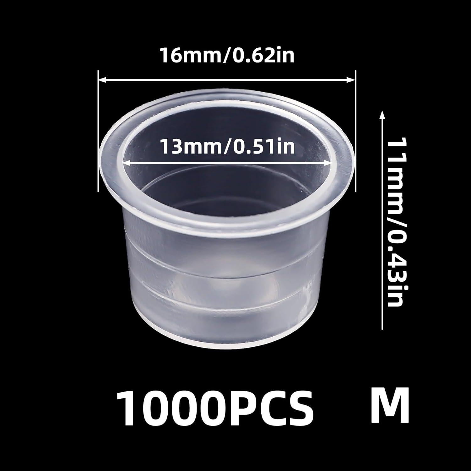 1000 Tapas de Tinta Desechables Fulasiteu Tamaño M