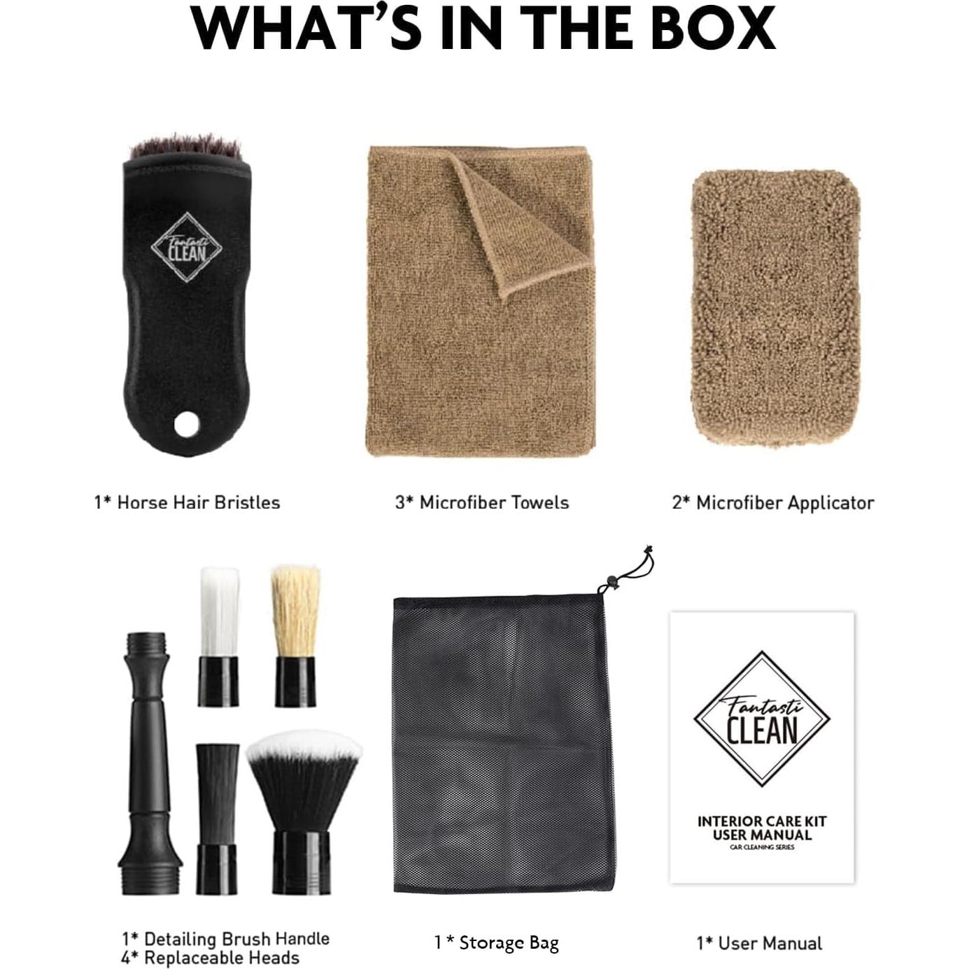 Juego de Detallado de Interior de Auto Fantasticlean 9PCS