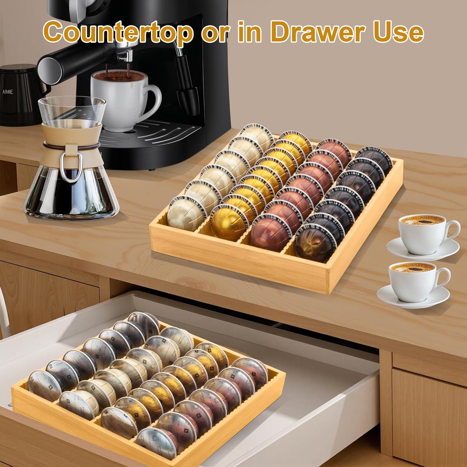 Soporte de Almacenamiento de Cápsulas de Café MinBoo de Bambú