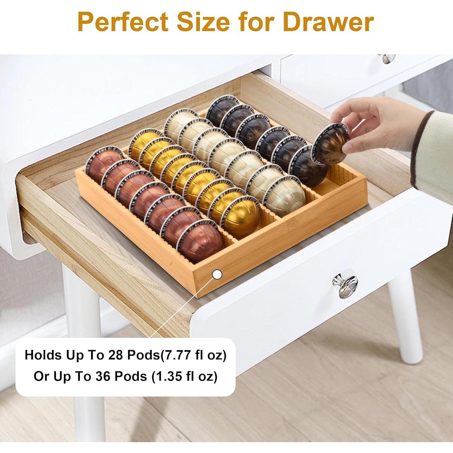 Soporte de Almacenamiento de Cápsulas de Café MinBoo de Bambú