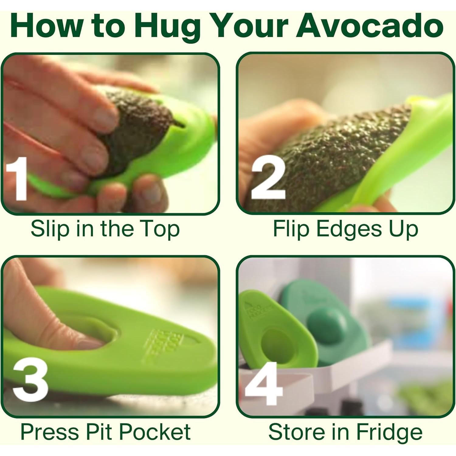 Food Huggers Abrazadores de Aguacate 2 Piezas Silicona Reutilizable