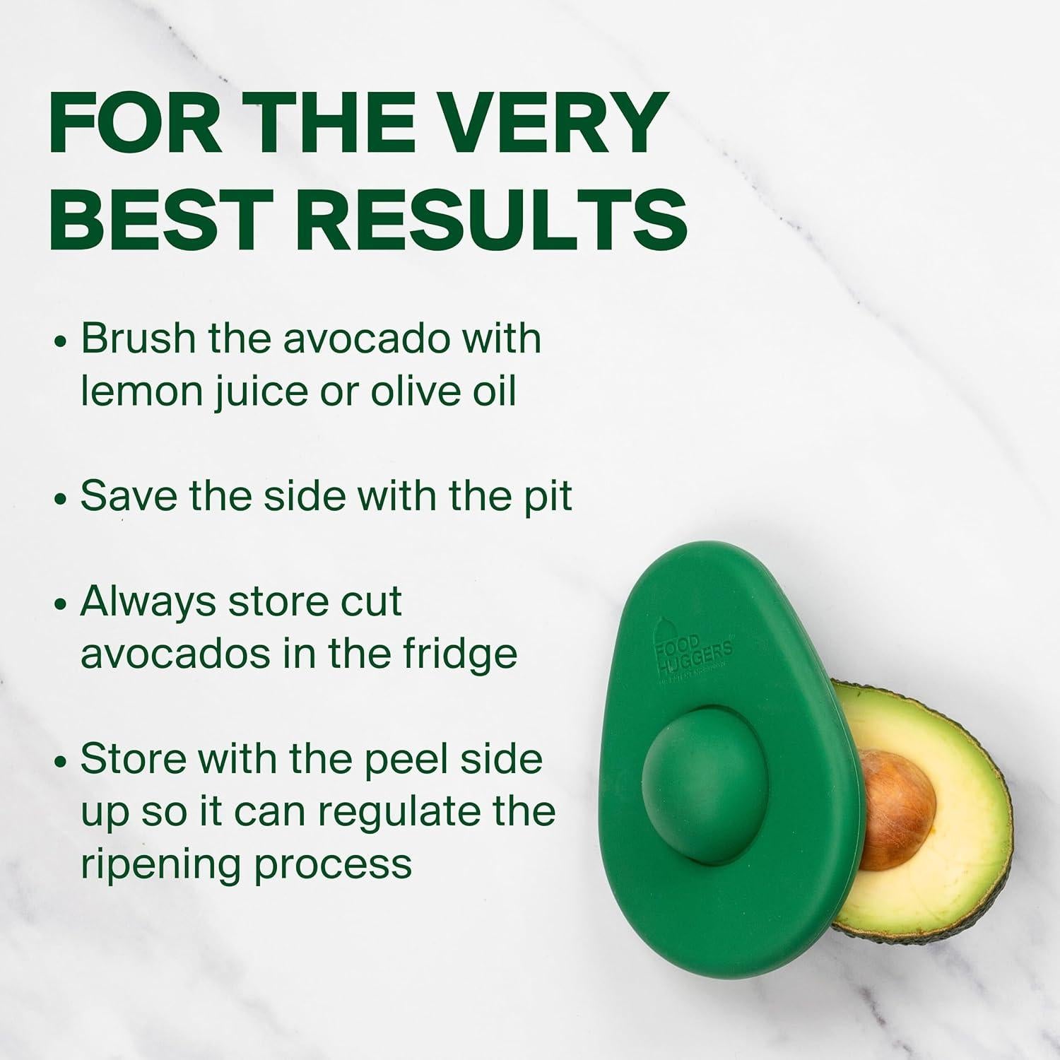 Food Huggers Abrazadores de Aguacate 2 Piezas Silicona Reutilizable