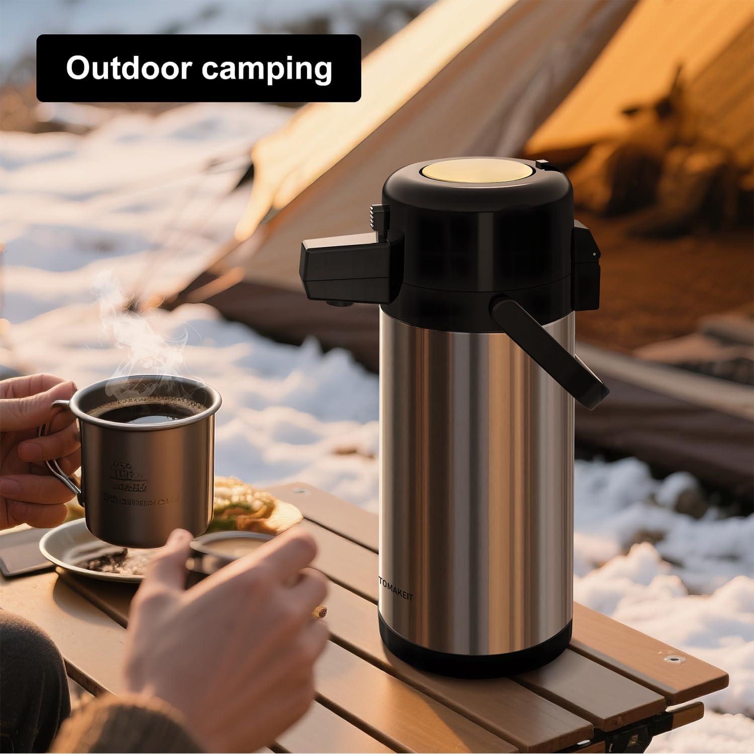 Carafe Térmica de Café TOMAKEIT 3L Acero Inoxidable Aislado