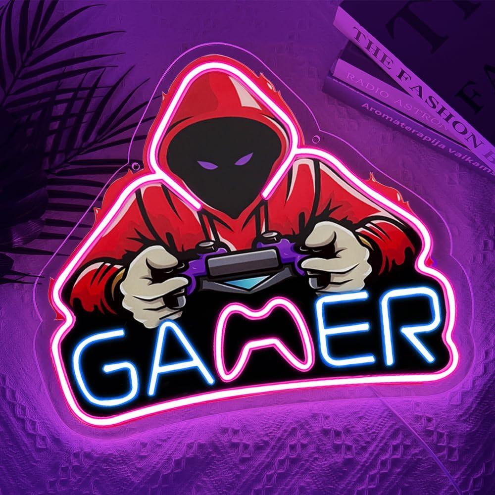 Luz de Neón LED Gamer RuCvixkt 39x32 cm USB Decorativa