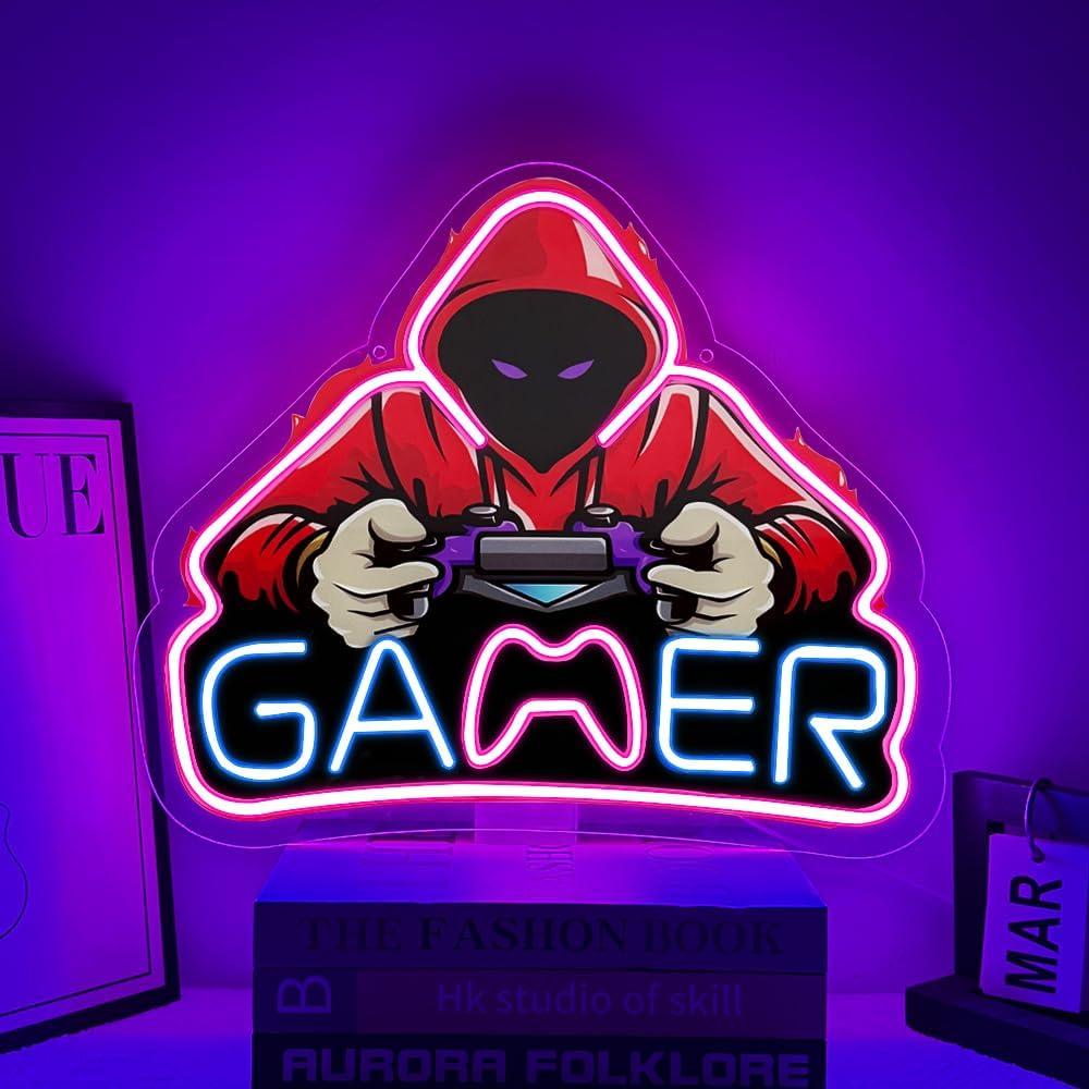 Luz de Neón LED Gamer RuCvixkt 39x32 cm USB Decorativa