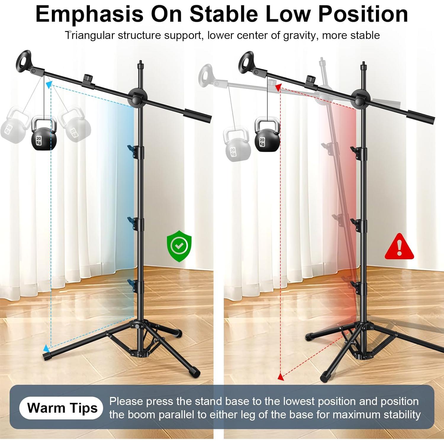 Soporte de Micrófono Ramzi M-9 Ajustable 63.5-167.6 cm