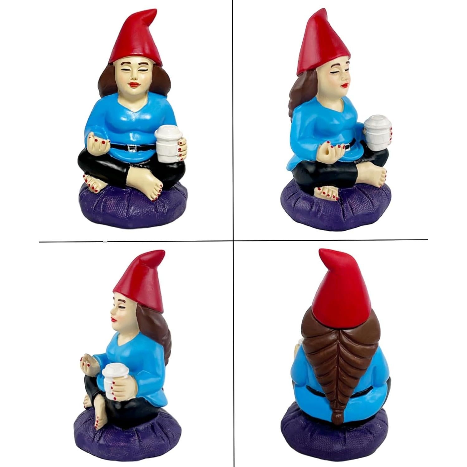 Gnomo Zen Mini Dama 9.53cm - Gnomos Jardín Divertidos