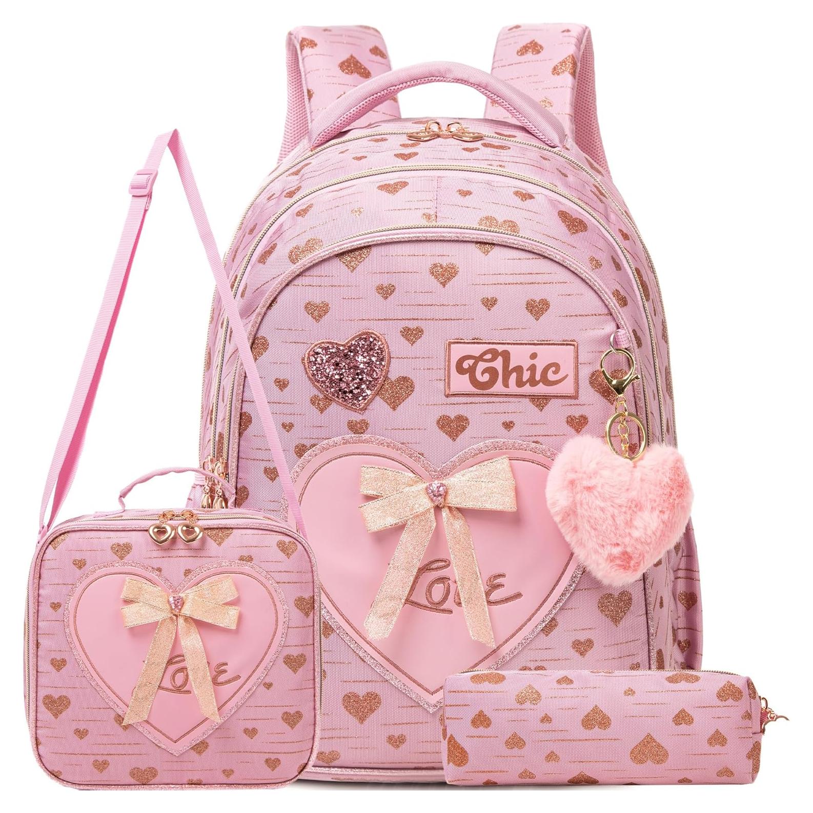 Mochila Escolar para Niñas Meetbelify con Lonchera 20L