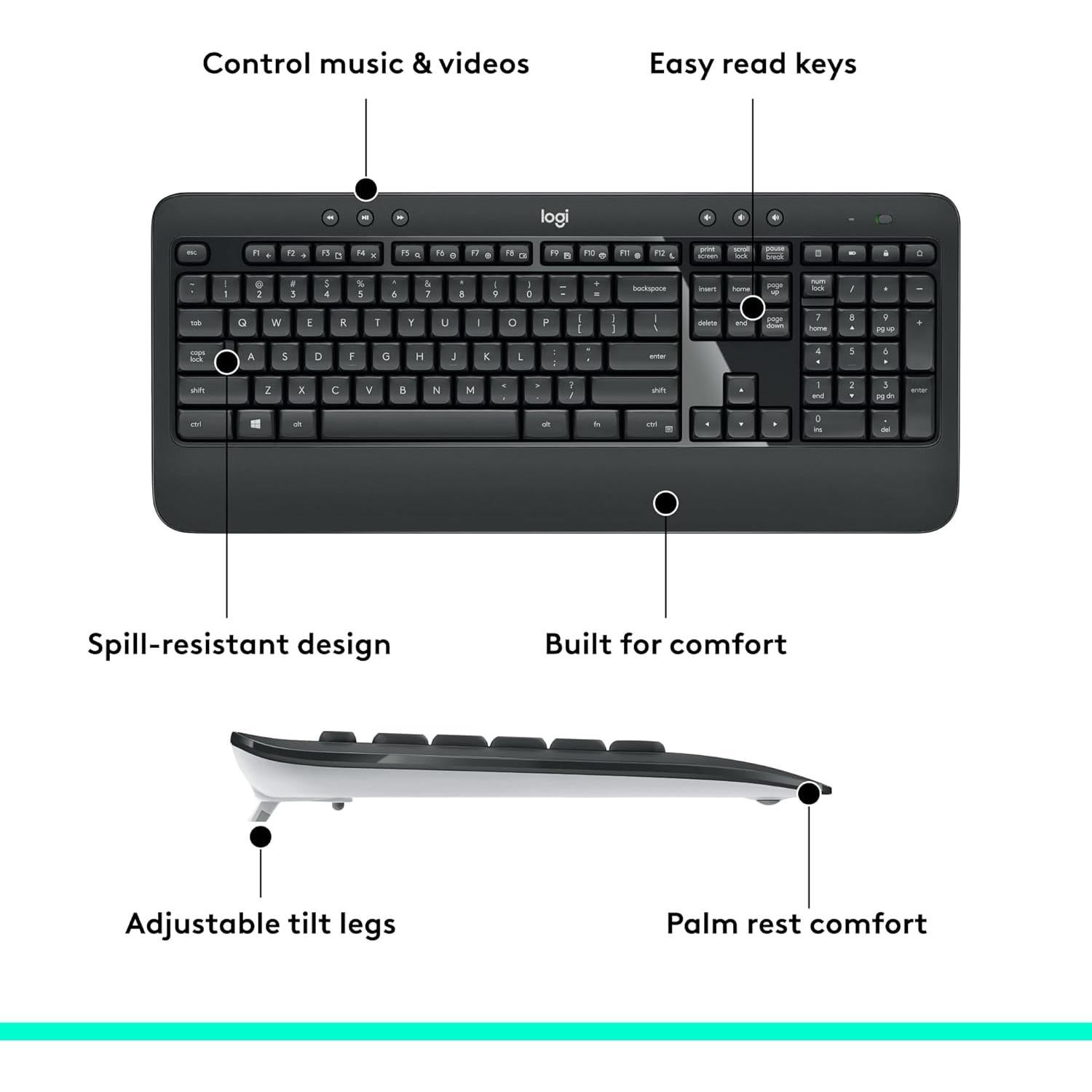 Combo Teclado y Ratón Logitech MK540 Inalámbrico Avanzado