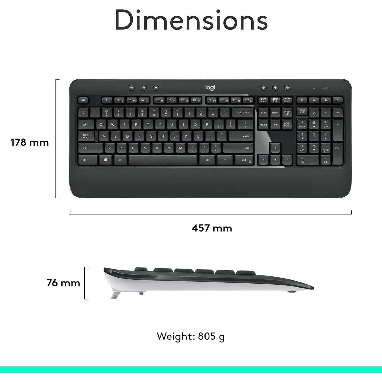 Combo Teclado y Ratón Logitech MK540 Inalámbrico Avanzado