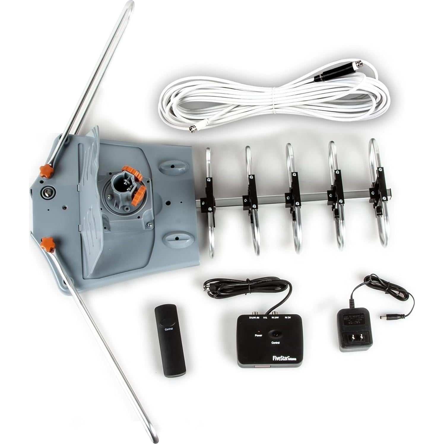 Antena HDTV Exterior Five Star FSA-5809 150 Millas Control Remoto