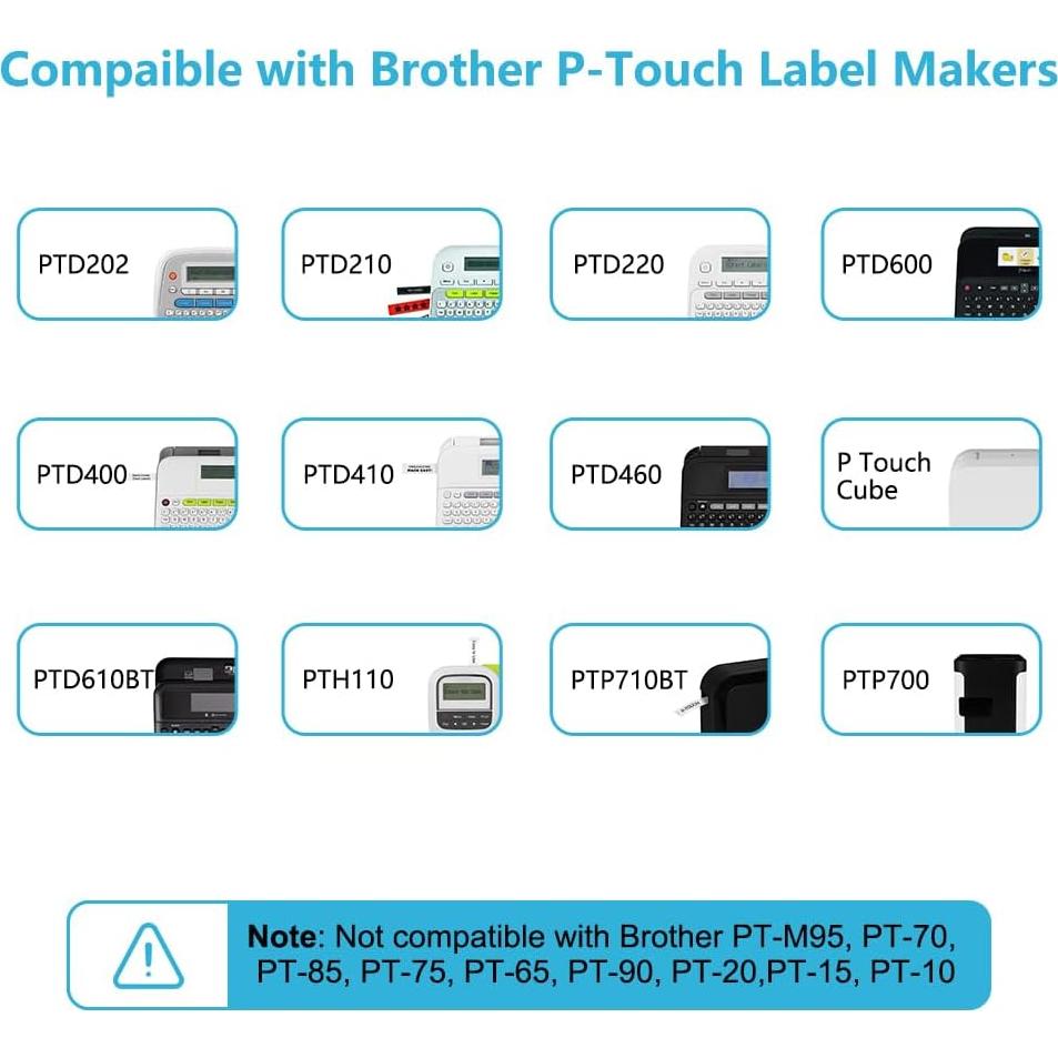 Cinta Laminada Hehua TZe-131 12mm Negra sobre Transparente - 3 Paquetes