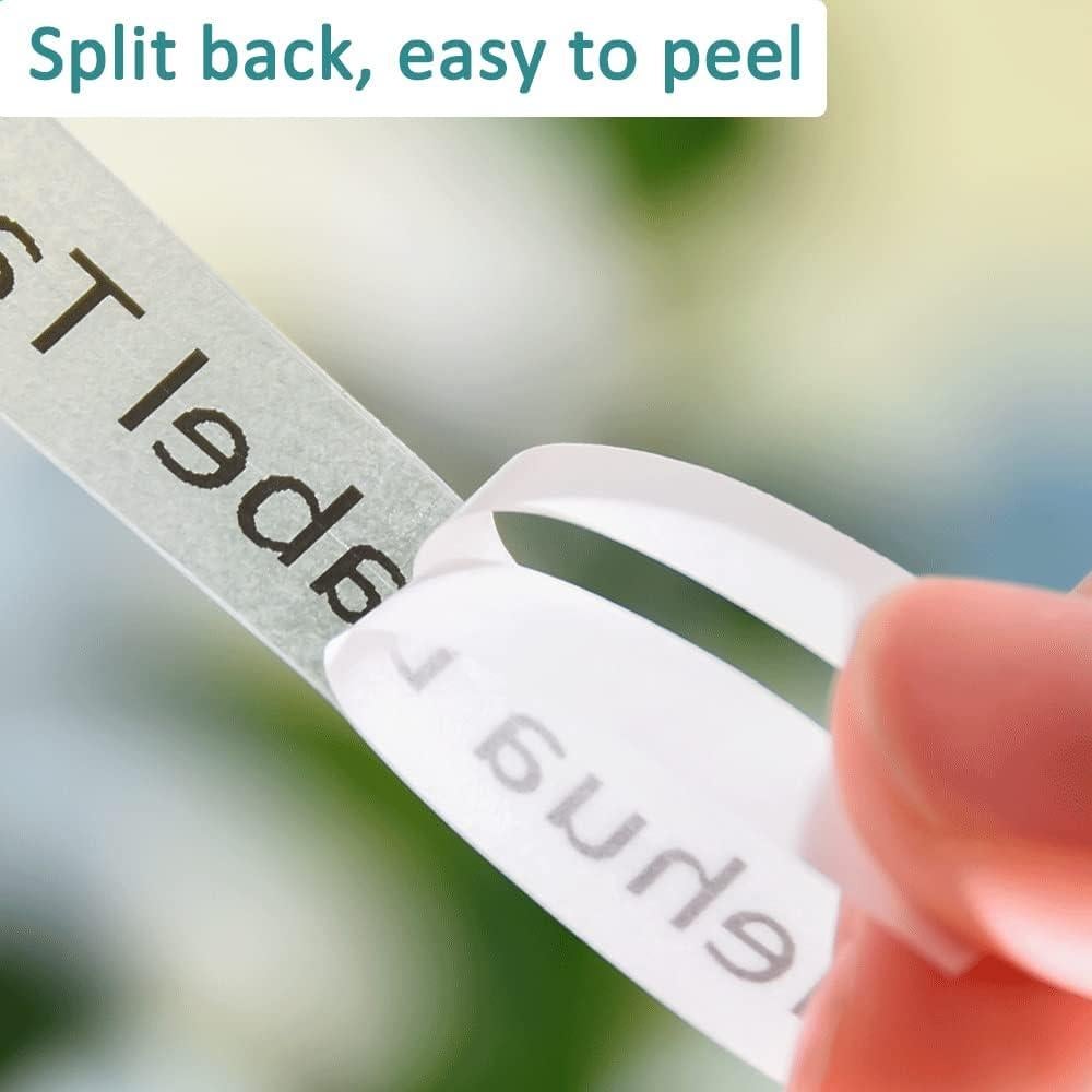 Cinta Laminada Hehua TZe-131 12mm Negra sobre Transparente - 3 Paquetes