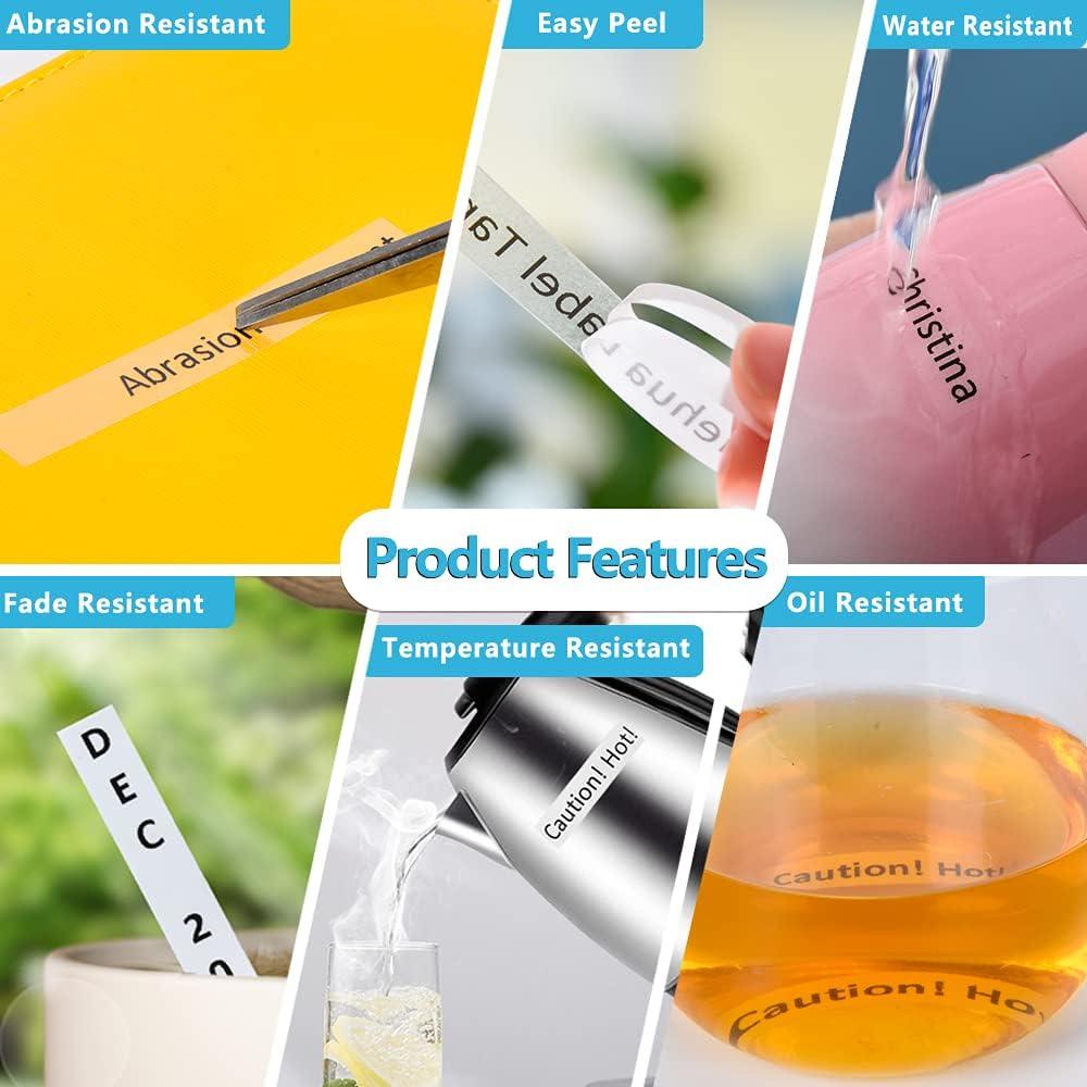 Cinta Laminada Hehua TZe-131 12mm Negra sobre Transparente - 3 Paquetes