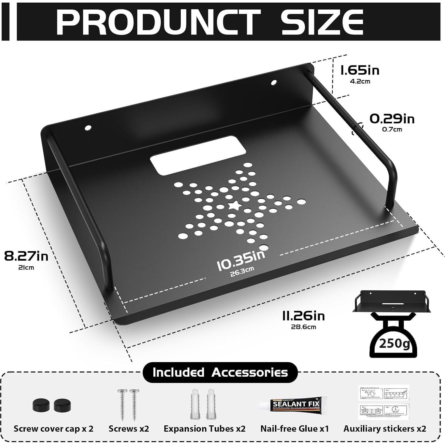 Estante Flotante AIYOTAR para Proyector y Router WiFi 28cm