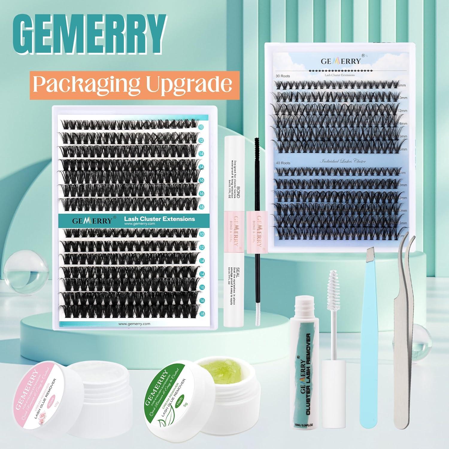 Racimos de Pestañas GEMERRY 100D 10-18mm DIY Extensión Natural