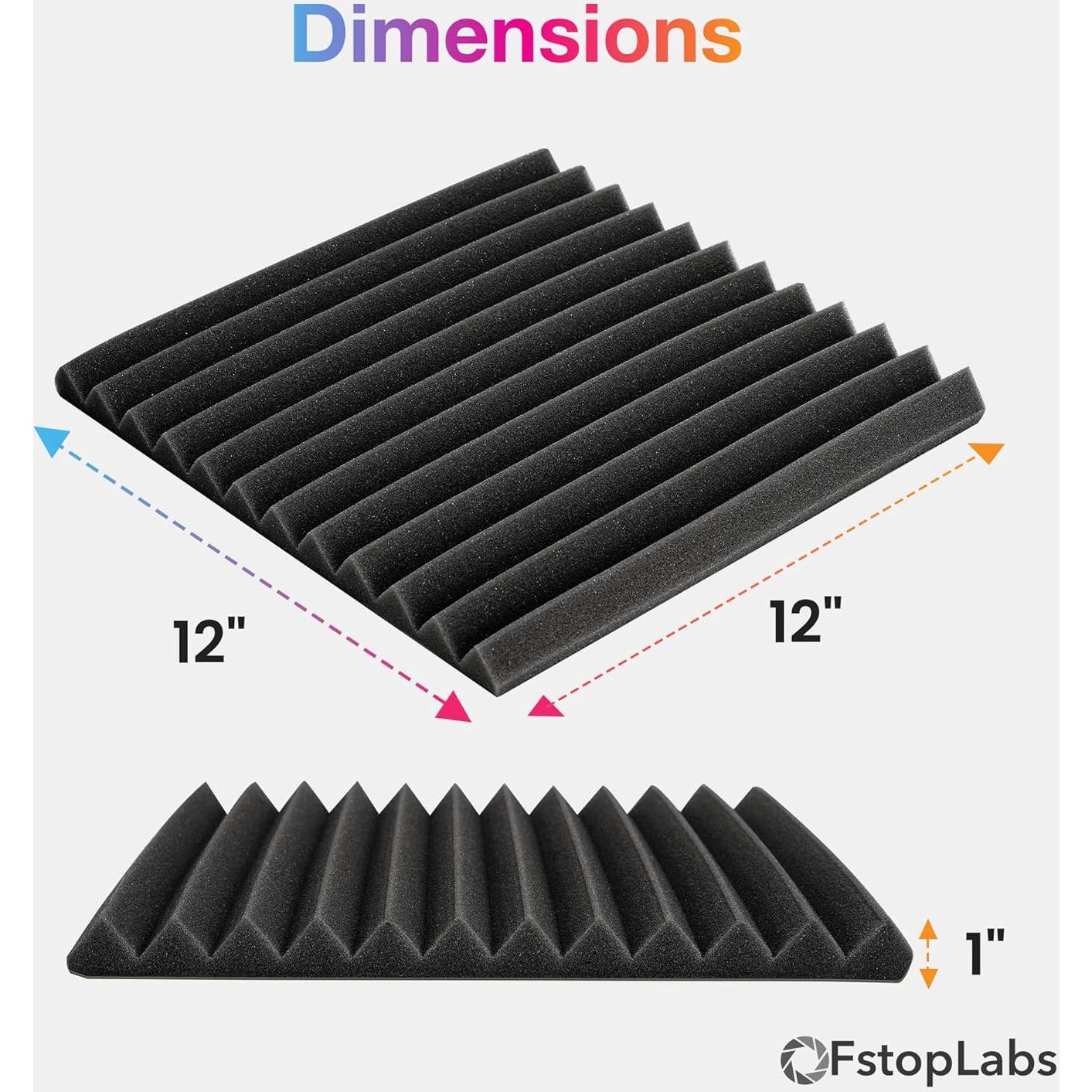 Paneles Acústicos Autoadhesivos Fstop Labs 30x30 cm - 12 Piezas