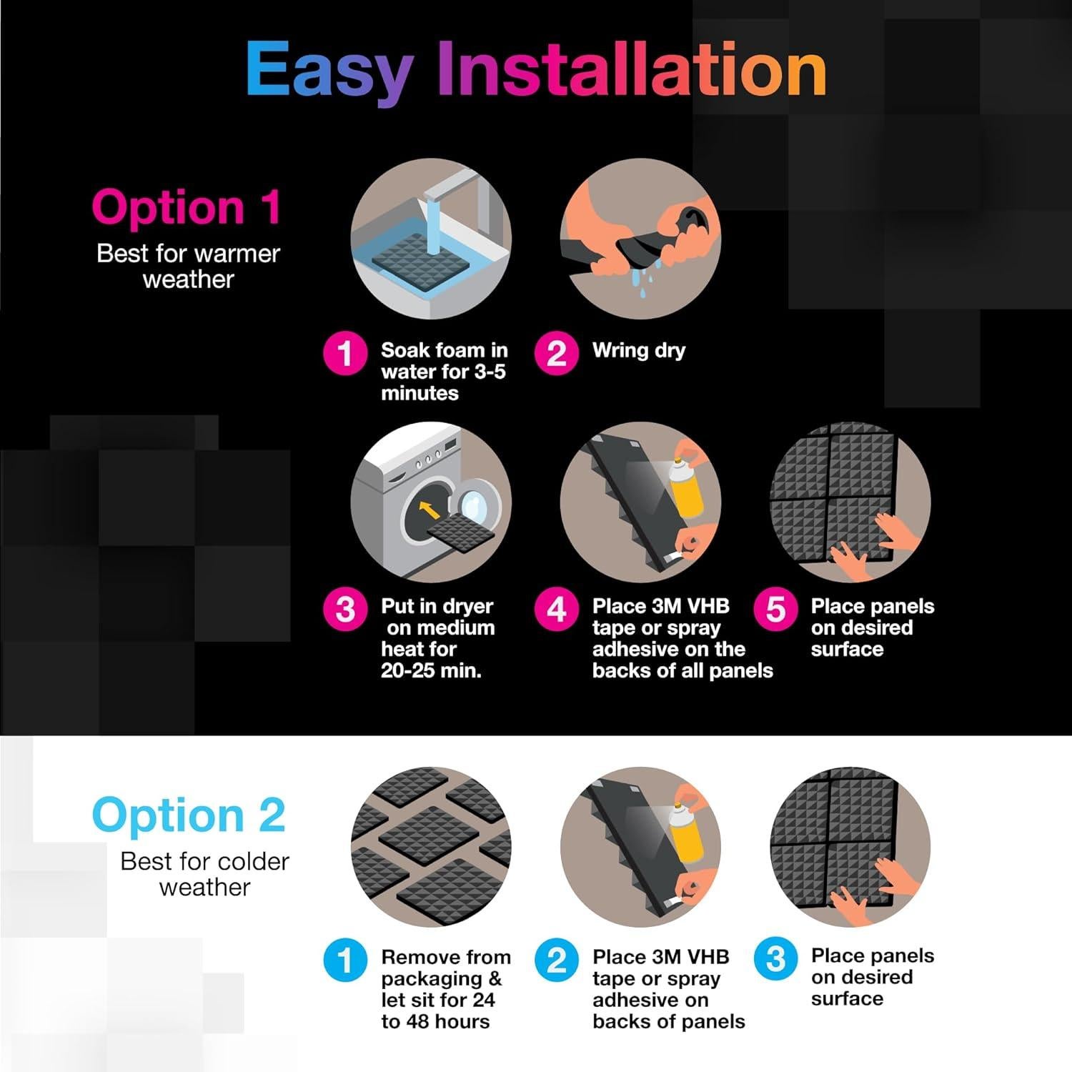 Paneles Acústicos Autoadhesivos Fstop Labs 30x30 cm - 12 Piezas