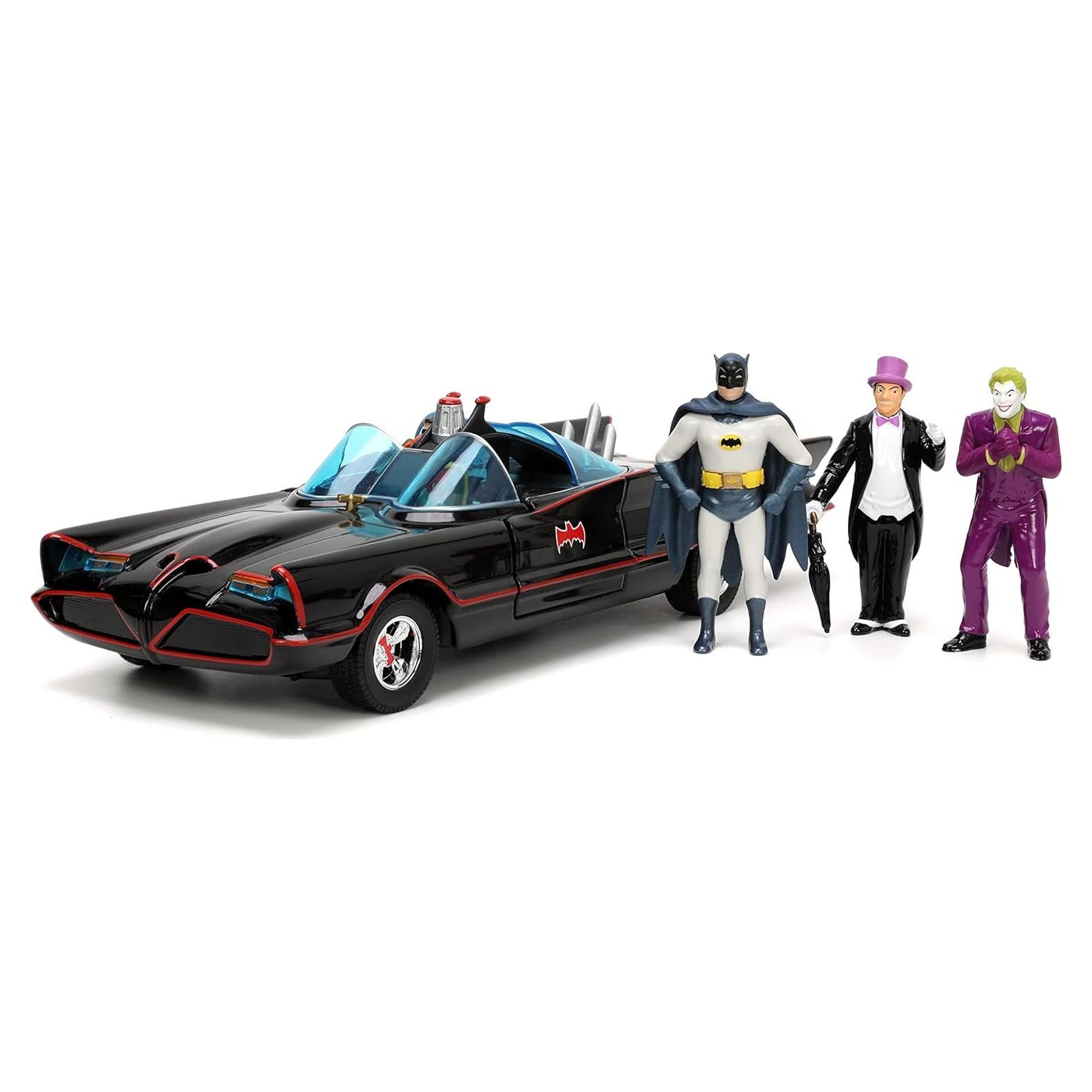 Coche Batmóvil Die-Cast Jada Toys con Figuras Batman 7 cm