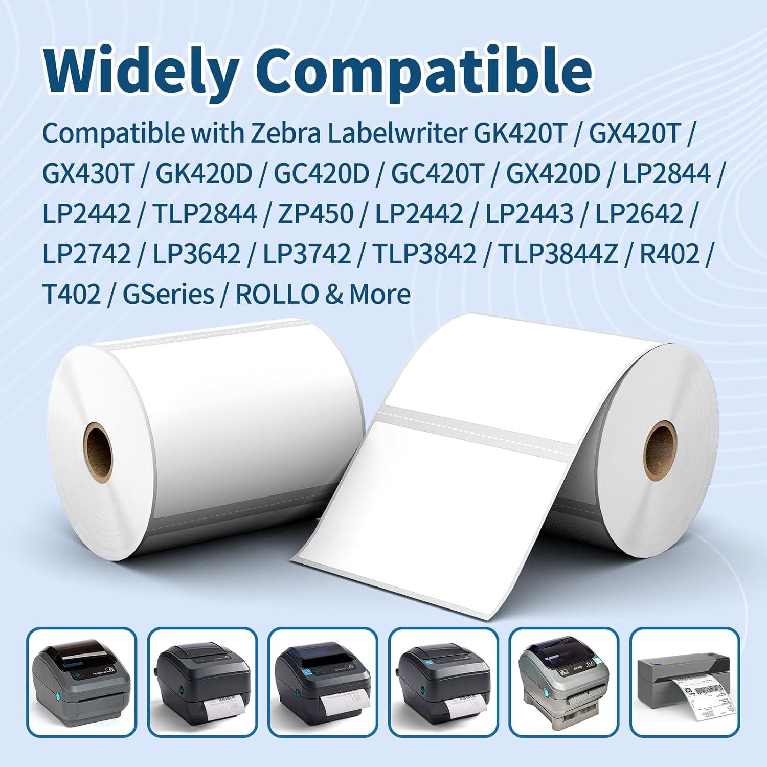 12 Rollos Etiquetas Térmicas 10.16 x 7.62 cm Tacnology