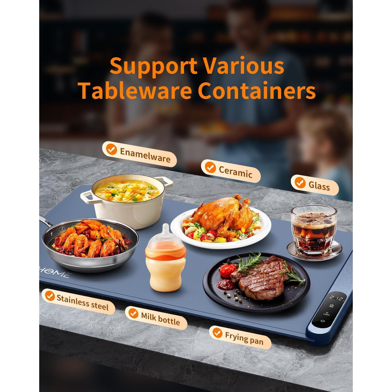 Bandeja Calentadora Eléctrica FAN HOME 500W Grafeno 60x37cm