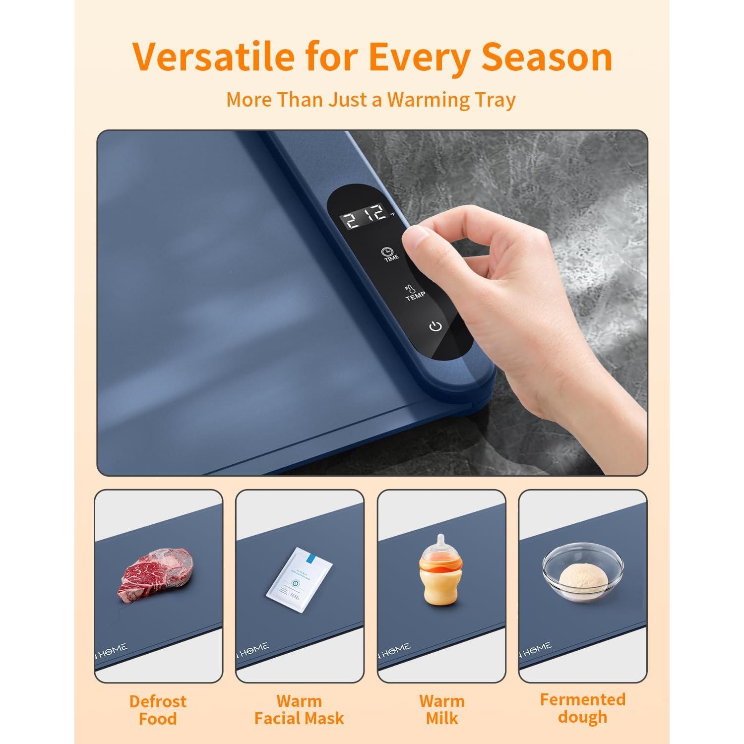 Bandeja Calentadora Eléctrica FAN HOME 500W Grafeno 60x37cm