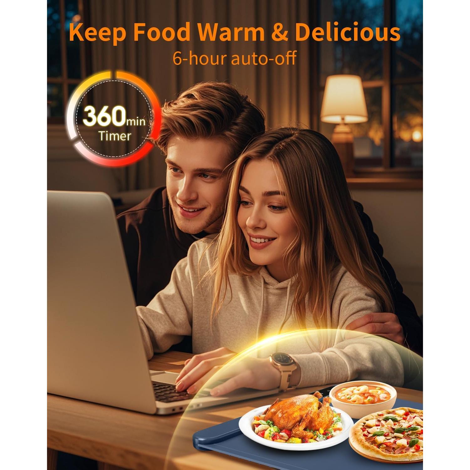 Bandeja Calentadora Eléctrica FAN HOME 500W Grafeno 60x37cm