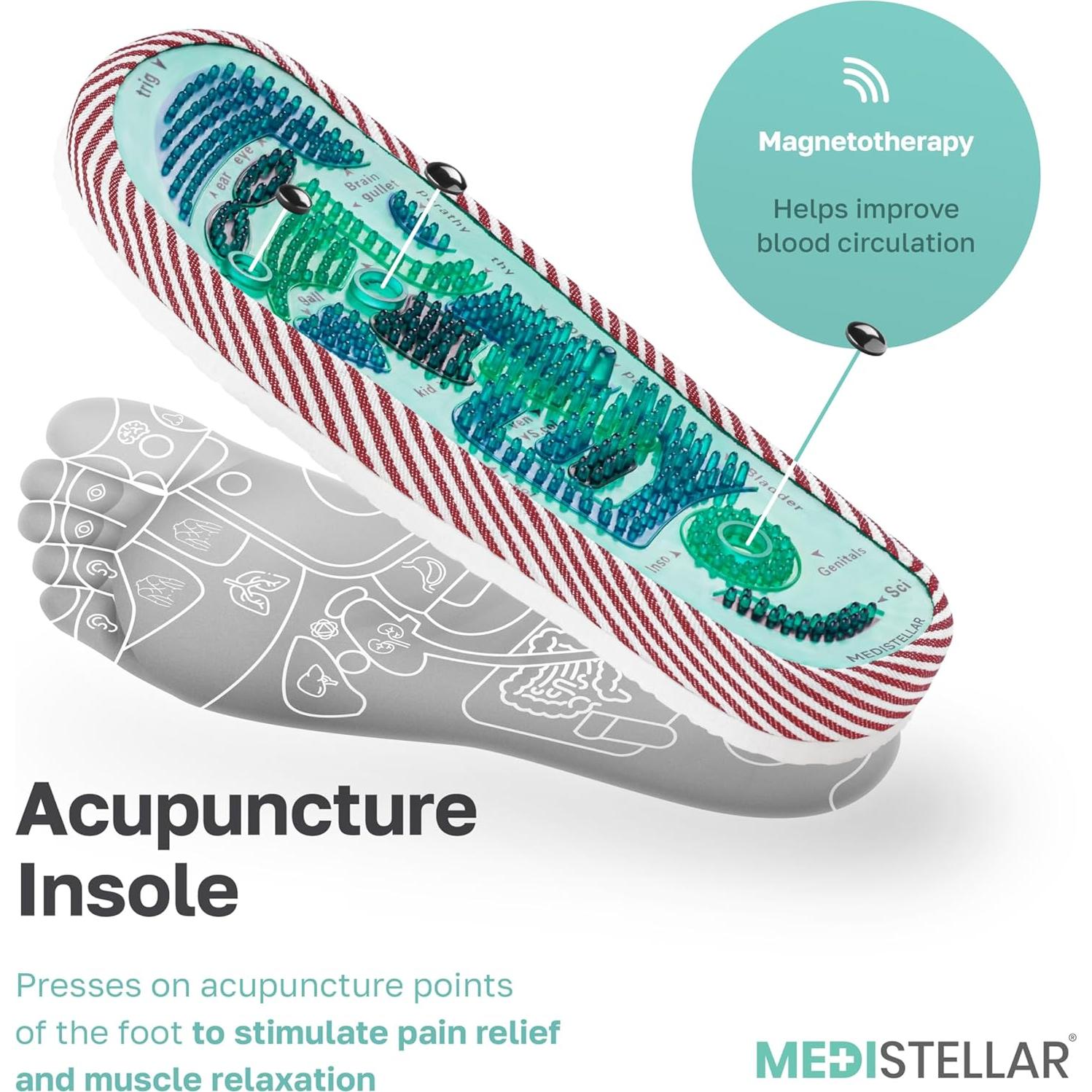 Chanclas de Masaje Acupresión Medistellar MS32 - Alivio Fascitis Plantar