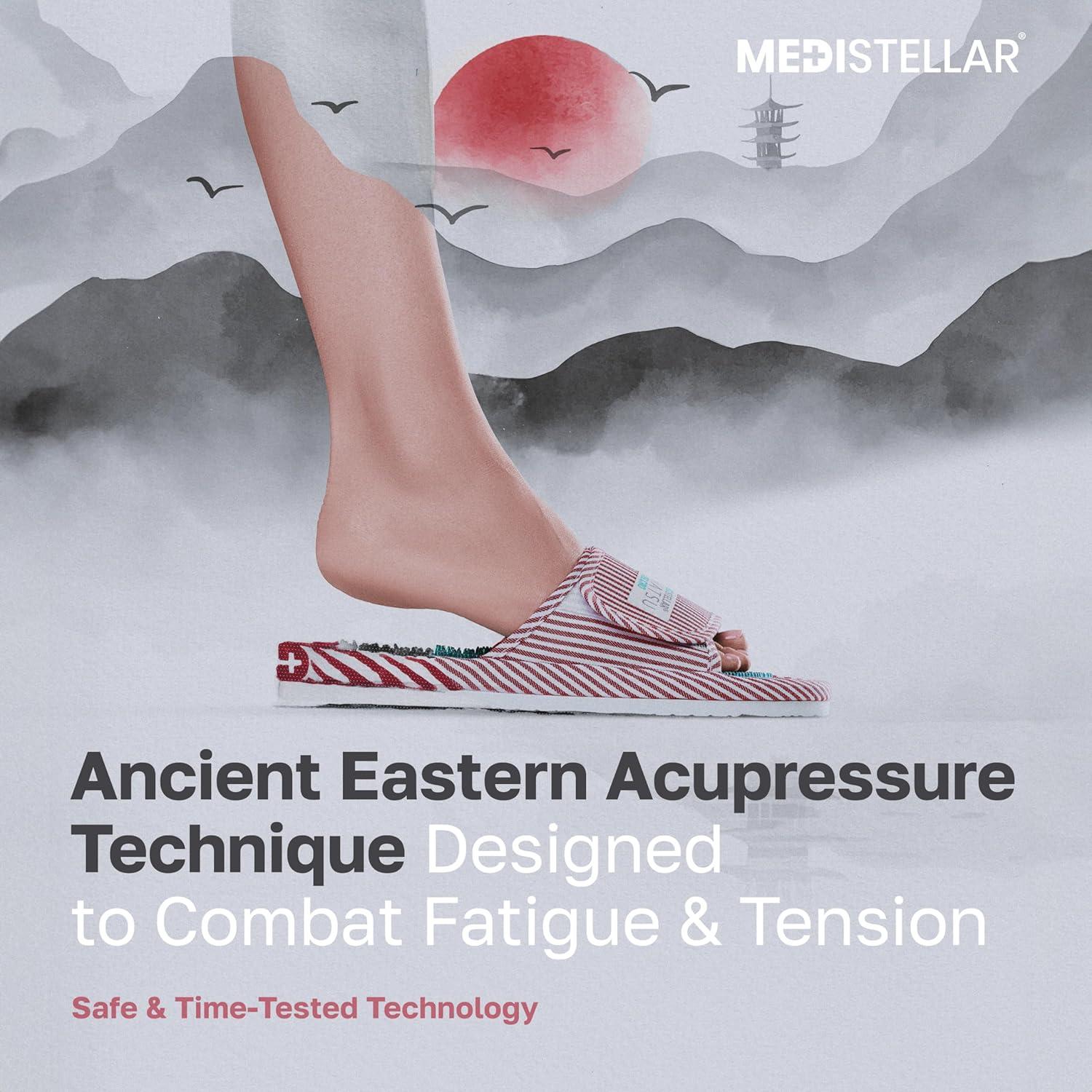 Chanclas de Masaje Acupresión Medistellar MS32 - Alivio Fascitis Plantar