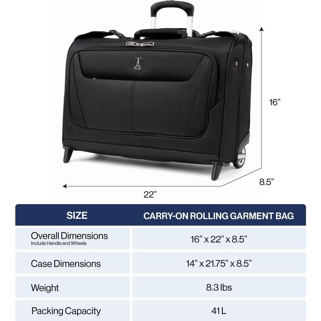 Bolsa de Ropa Travelpro Maxlite 5 con Ruedas 22" Negra
