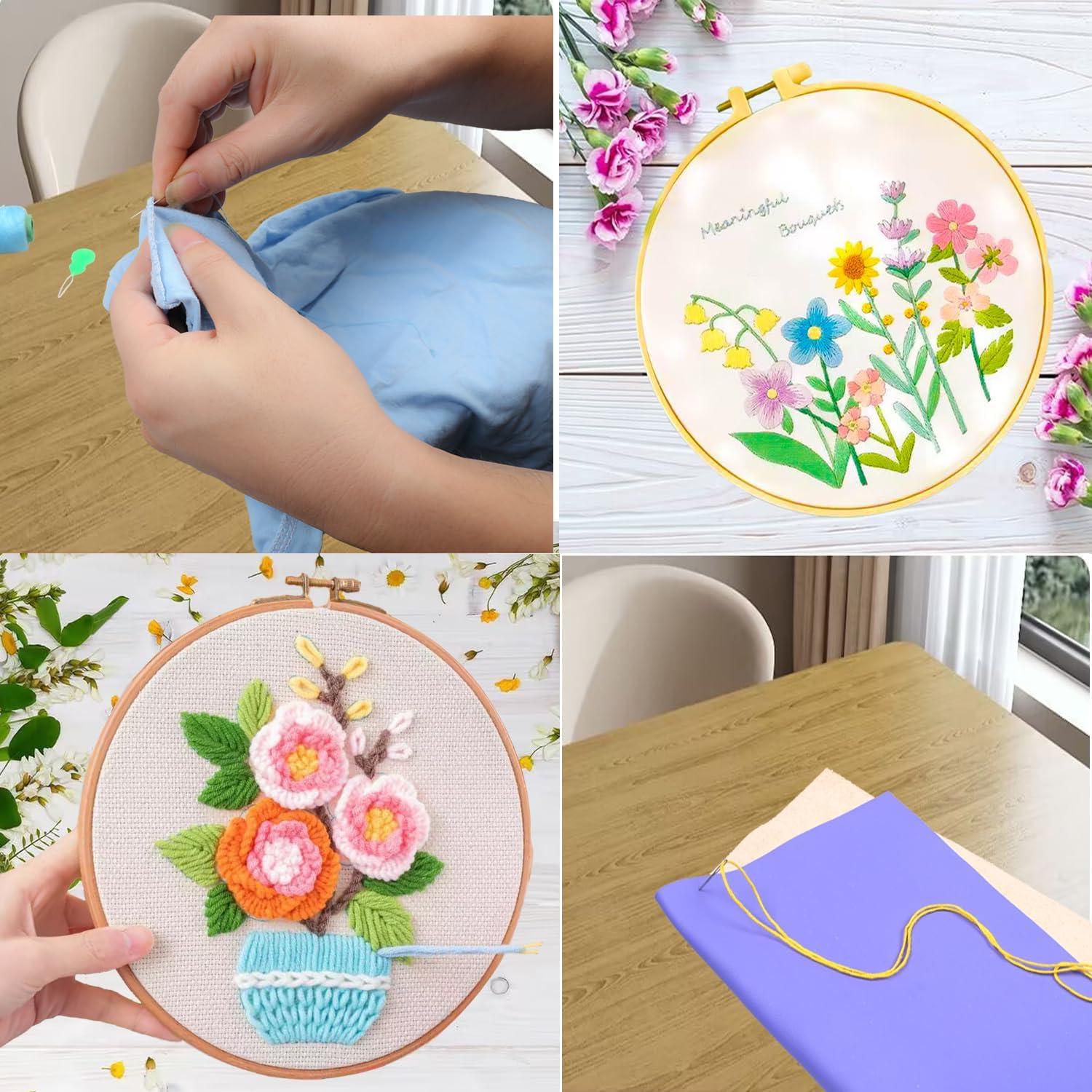 Kit de Agujas de Coser Eketirry 40PCS Ojo Grande Acero Inoxidable