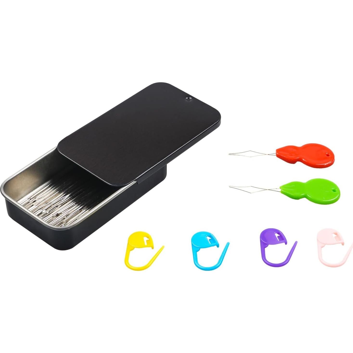 Kit de Agujas de Coser Eketirry 40PCS Ojo Grande Acero Inoxidable