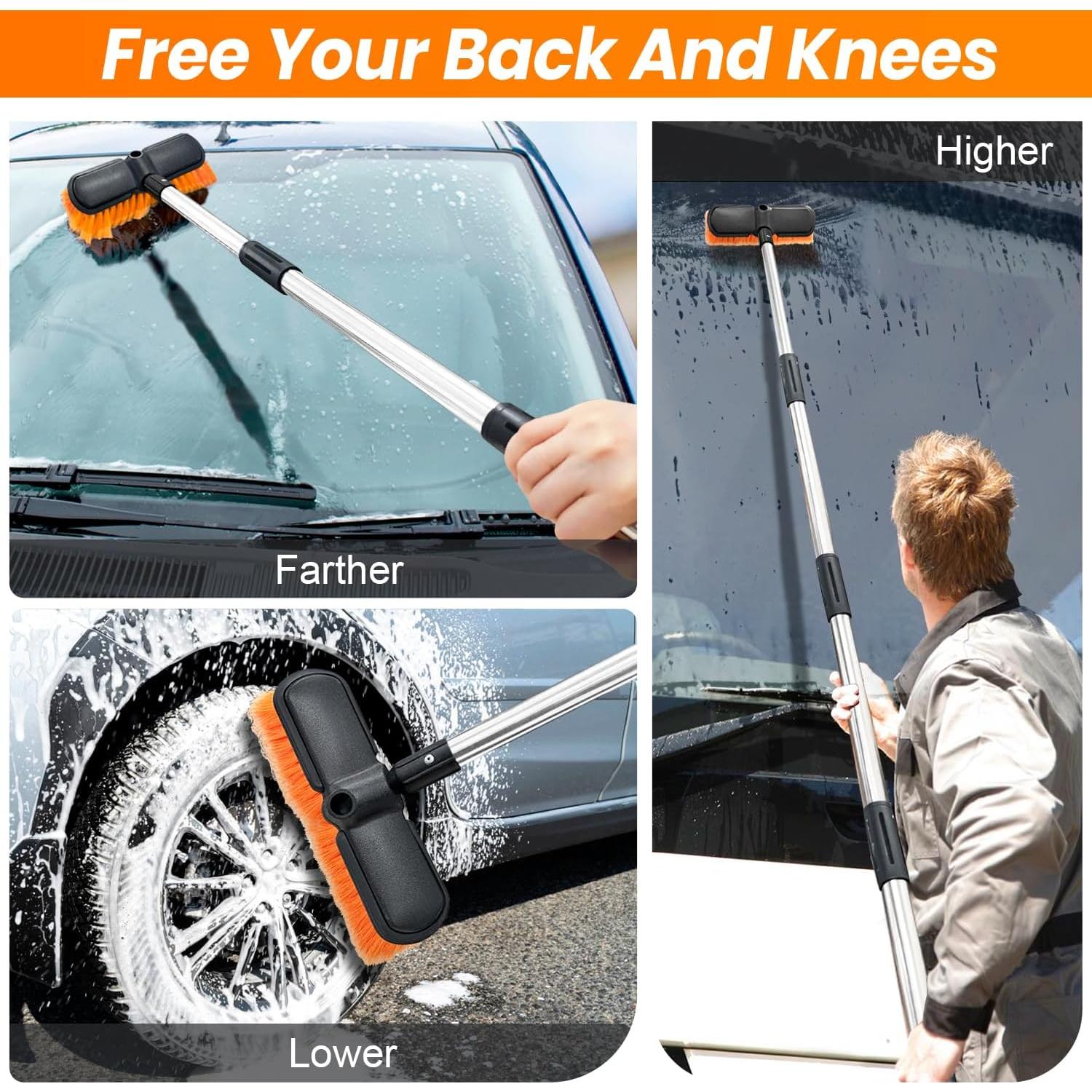 Cepillo de Lavado de Autos ARTIPOLY 10" Suave con Mango 165 cm