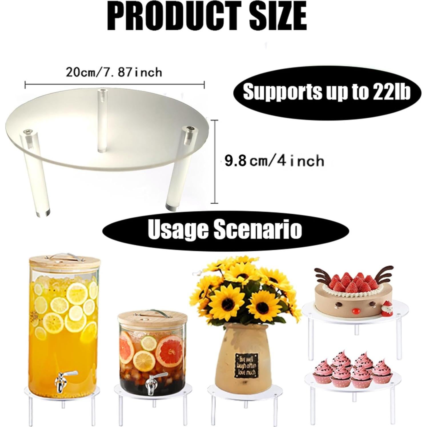 Soporte para Dispensador de Bebidas Acrílico ZHIVEZEN 20 cm