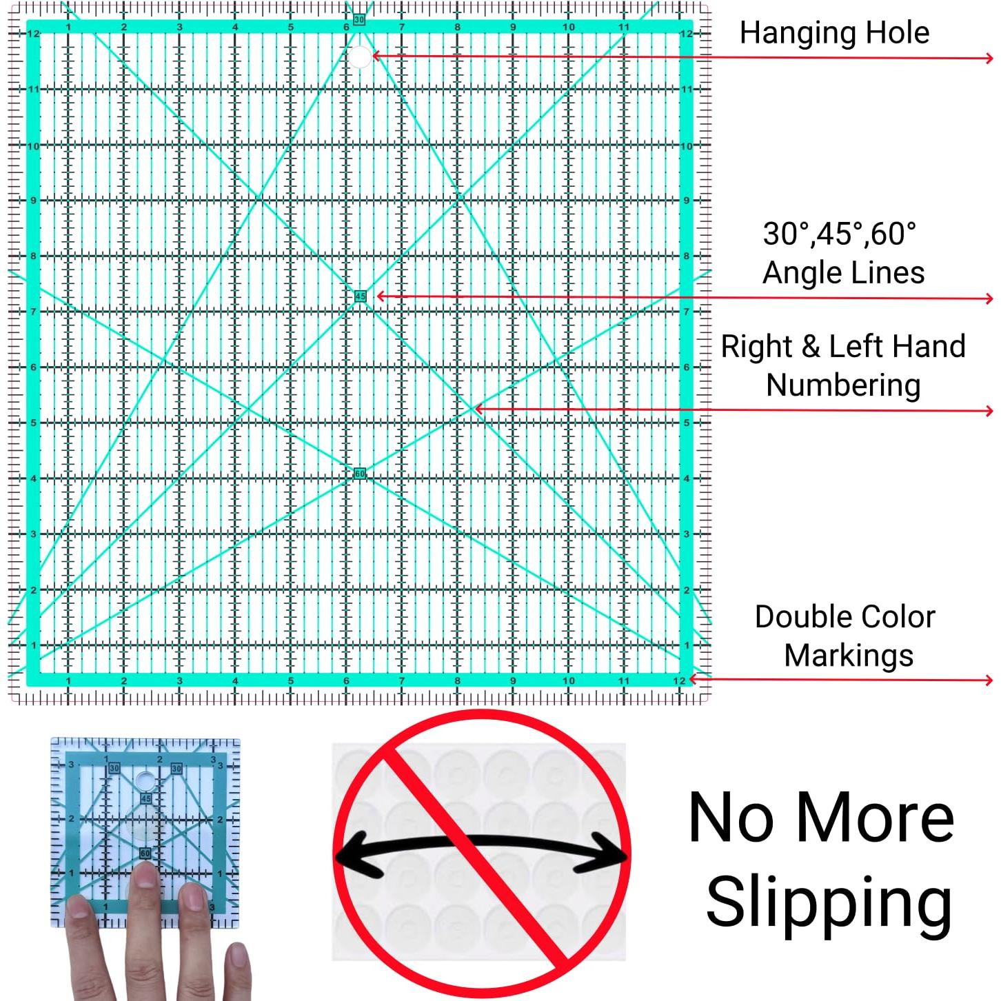 Juego de Reglas de Acolchado Acrílicas BUZHIFF - 7 Piezas