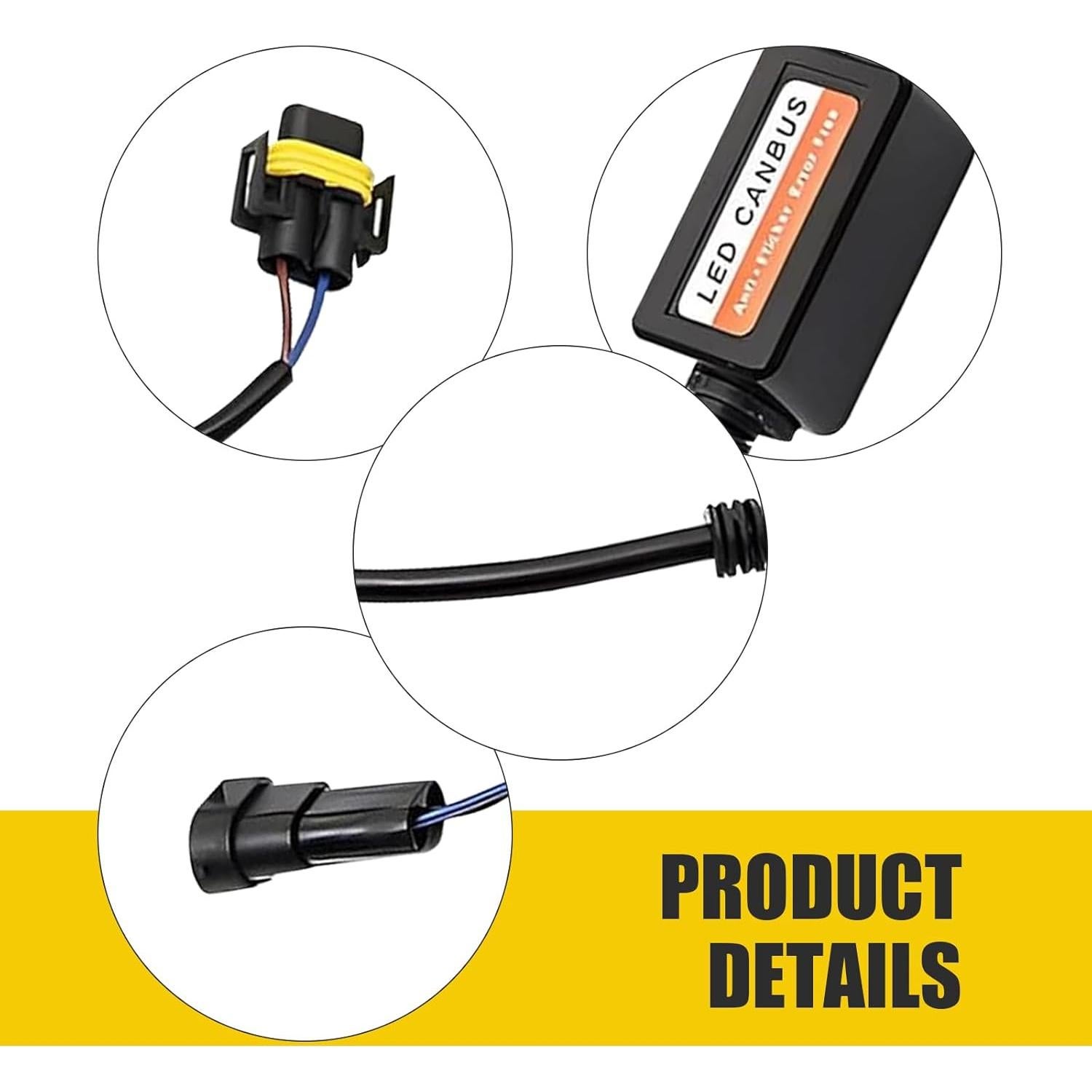 Decodificador LED H11 H8 H9 Polcatay 2 PCS Anti Parpadeo