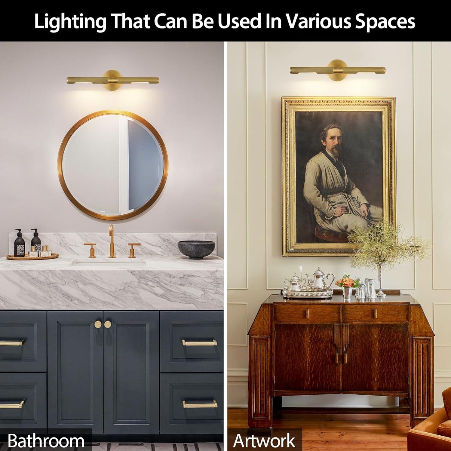 Aplique de Pared de Latón 19" Knurldon con Bombillas E12