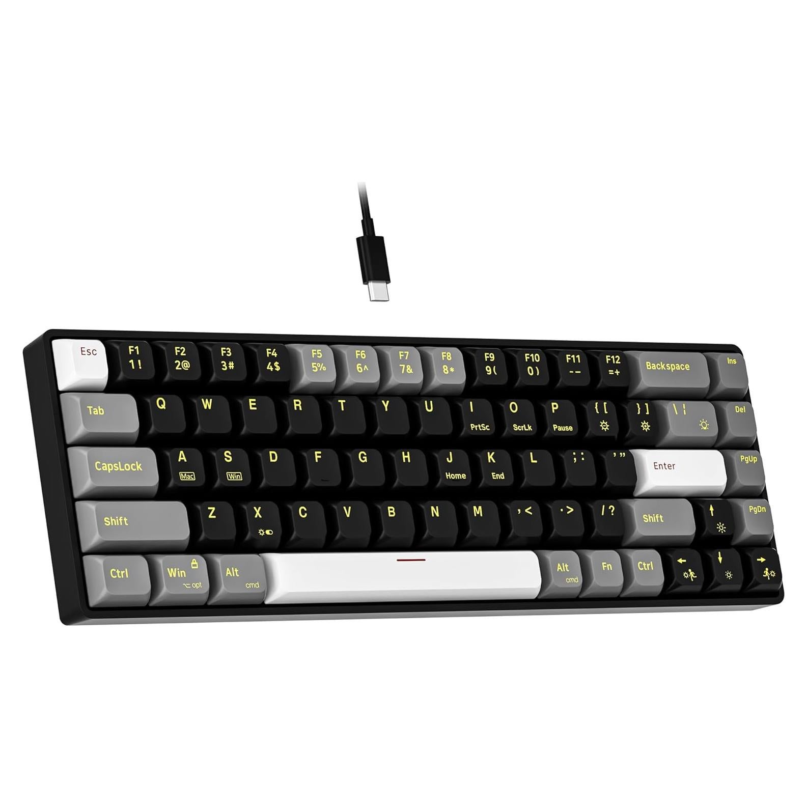 Teclado Mecánico Newmen GM681 60% USB Retroiluminado LED