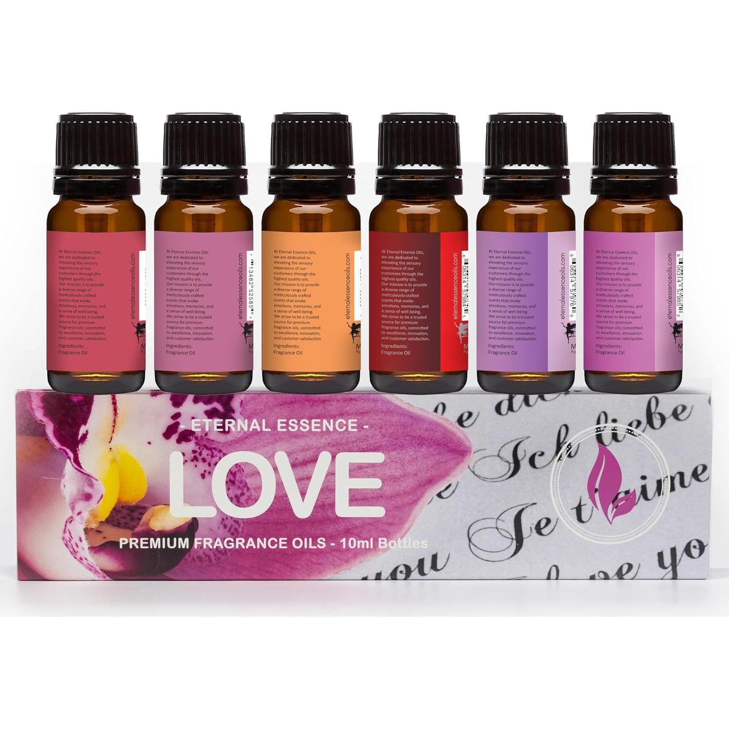 Set de 6 Aceites Aromáticos Esencia Eterna 10ml - Amor