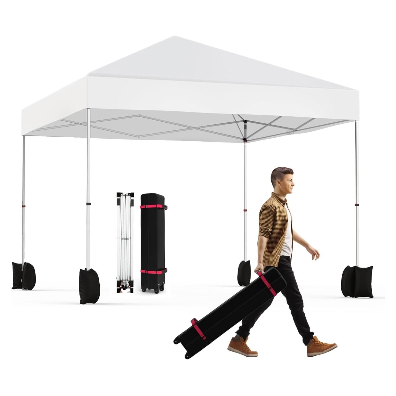 Carpa Pop Up 3x3m Hipicute Blanca con Protección UPF 50+