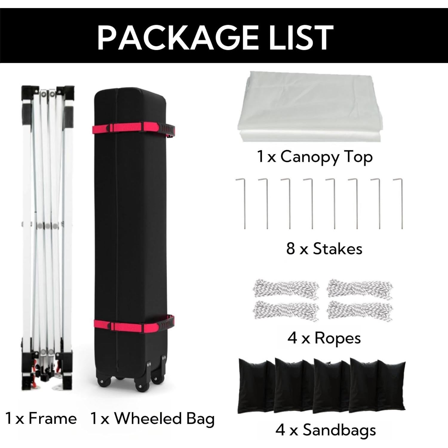 Carpa Pop Up 3x3m Hipicute Blanca con Protección UPF 50+