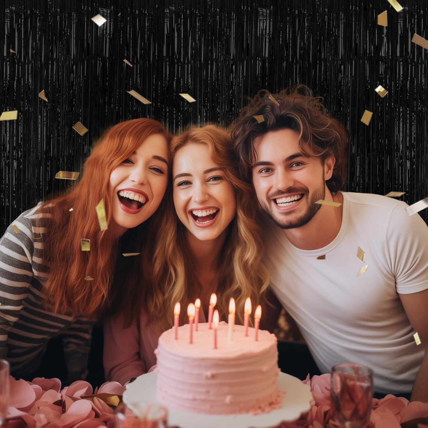 Paquete de 3 Fondos de Flecos de Papel de Aluminio DECOCKRAT 1x2.5m