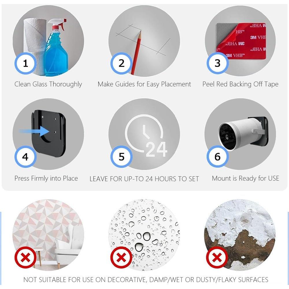 Soporte de Pared Sin Taladro Chanvoo para Proyector Samsung Freestyle