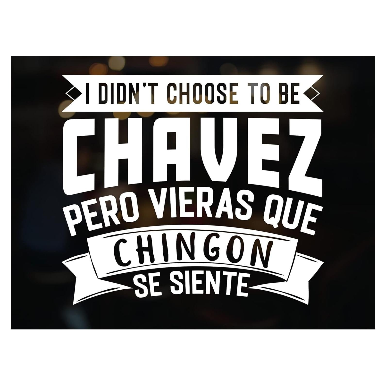 Calcomanía Personalizada para Carro Chavez - Chistosa en Spanglish