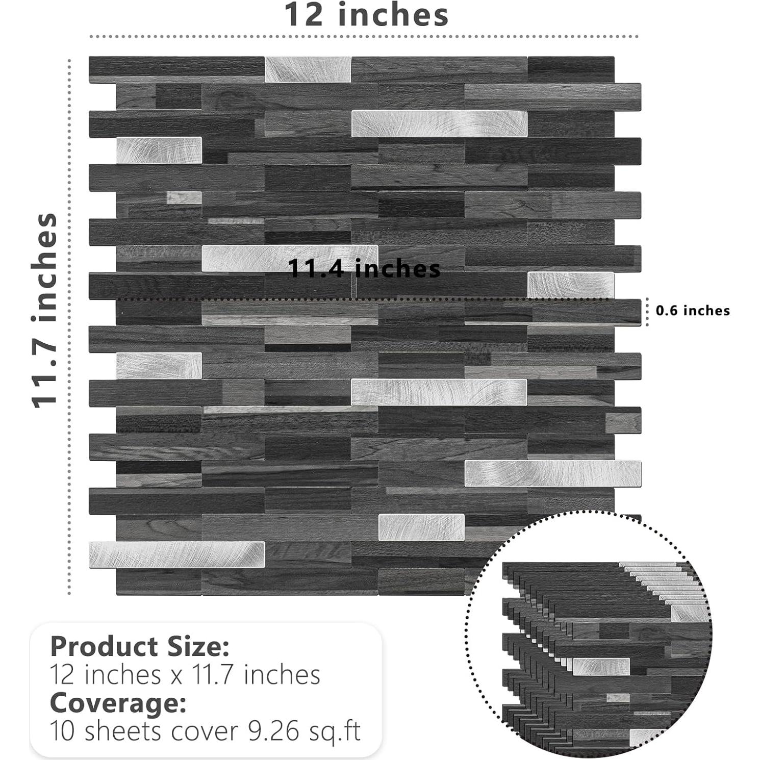 Azulejo de Salpicadero Autoadhesivo STICKGOO PVC 30.48x29.74cm