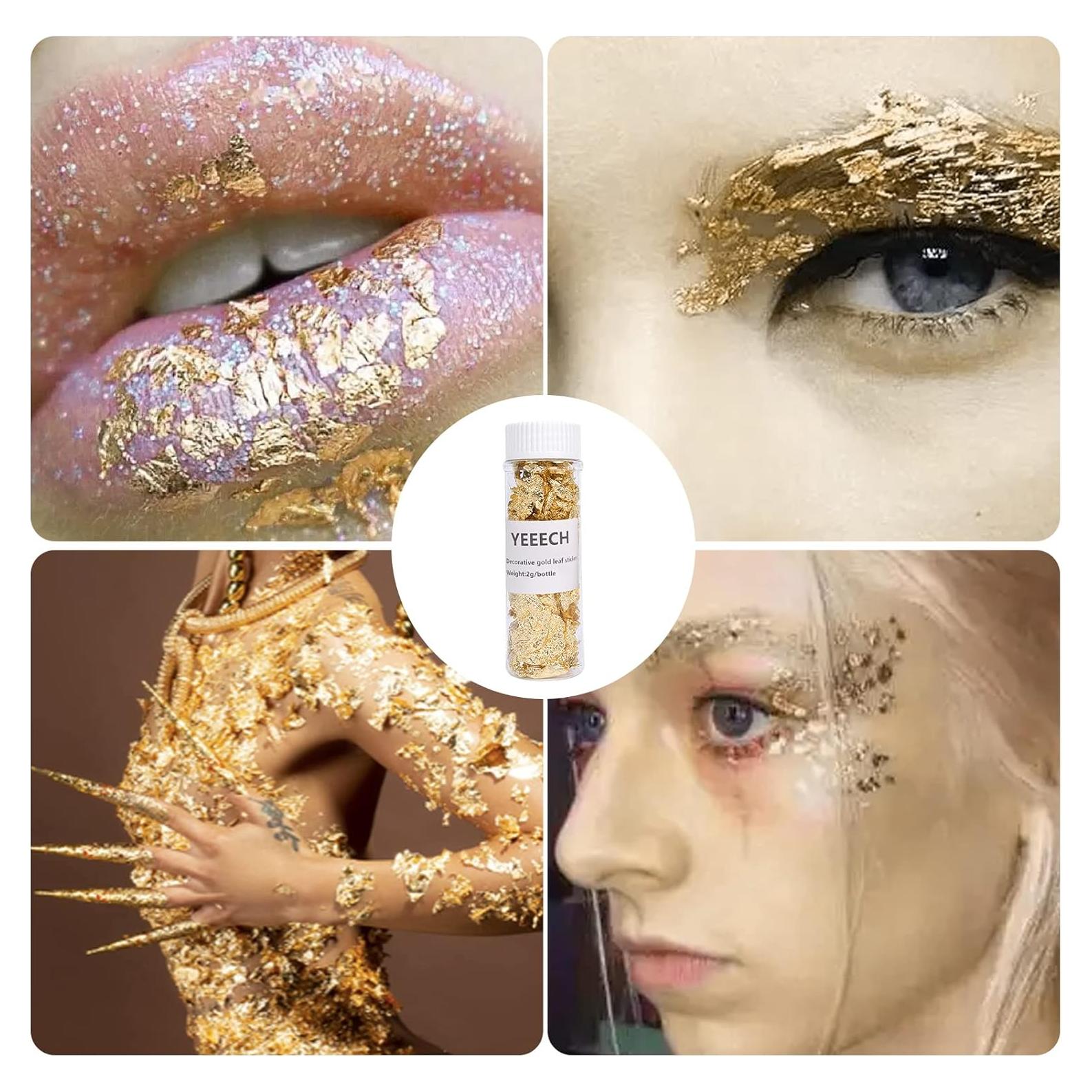 Copos de Hoja de Oro Imitación Yeeech para Manualidades